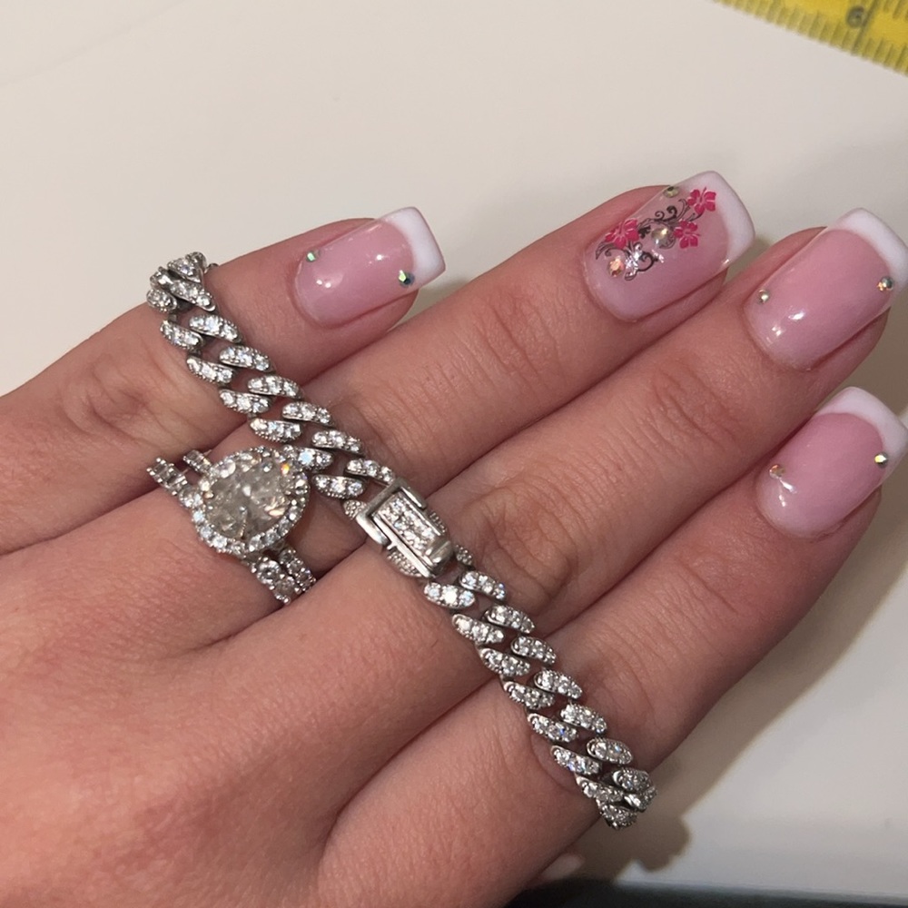 7 inch cubic zirconia sterling silver 925 tennis bracelet